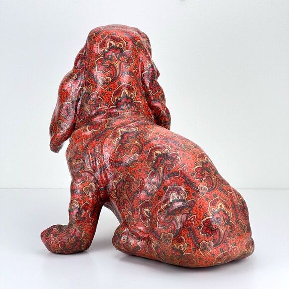 Vintage Decoupage White's Whachamacallits Hand Made Basset Hound Statue … - Picture 3 of 12